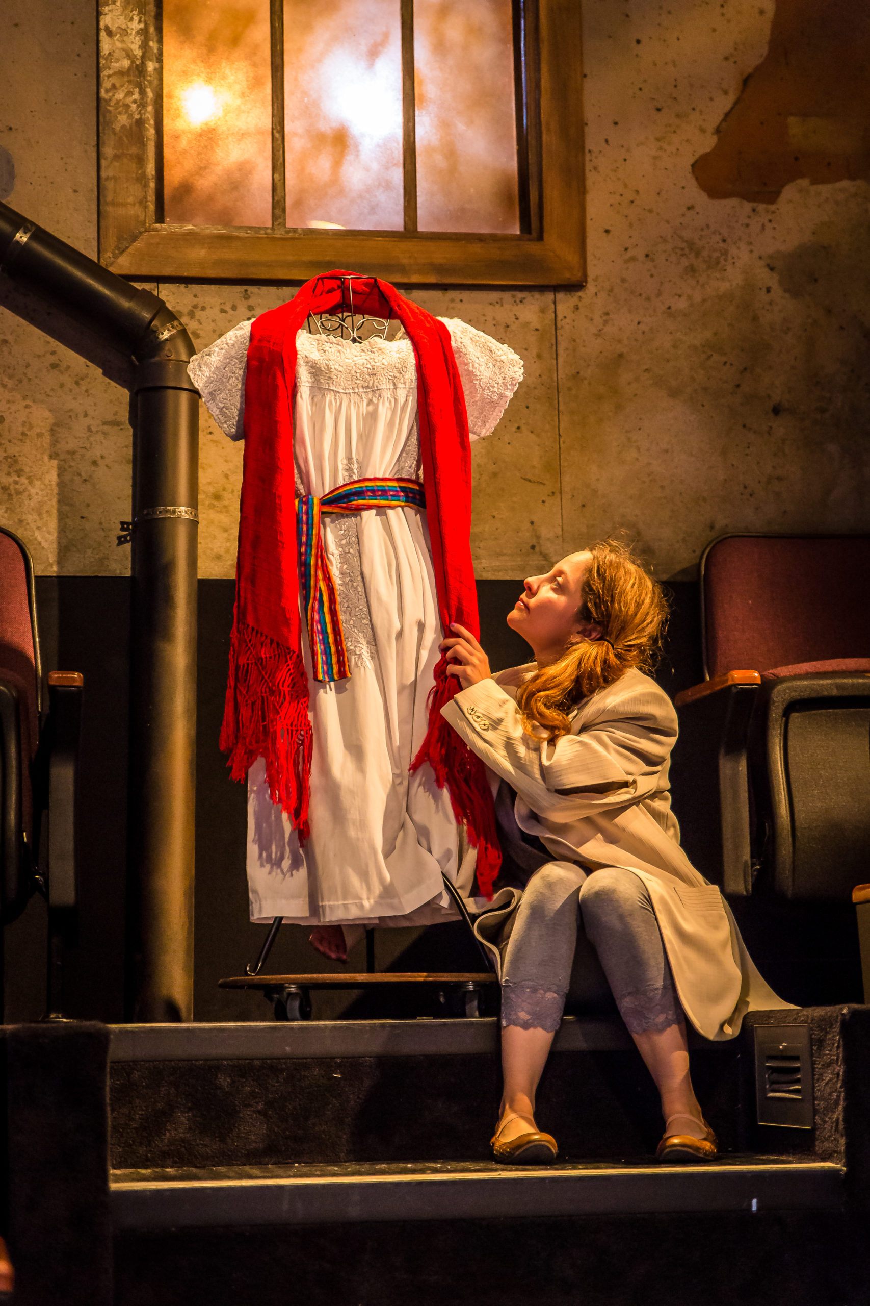 Belinda with her mother's dress